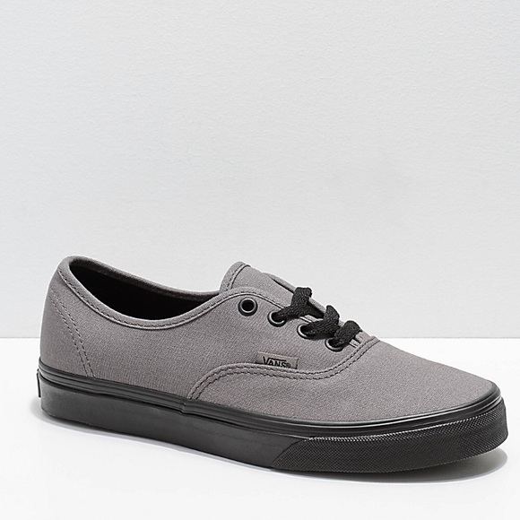 gray canvas vans